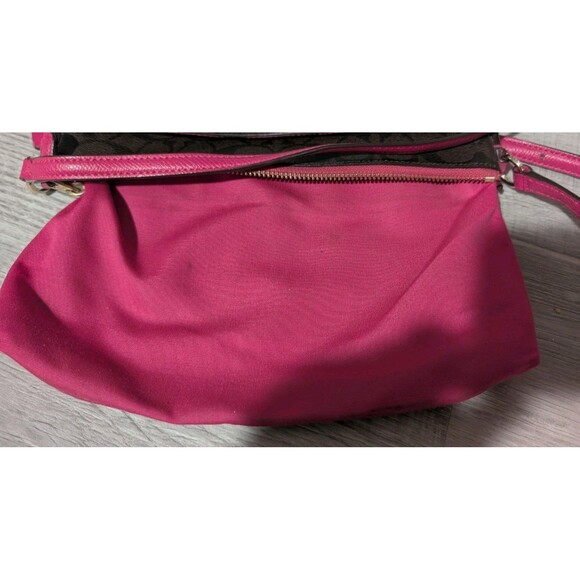 Coach Pop Crossbody Signature C w/ Wallet Brown & Ruby Pink - Picture 15 of 16
